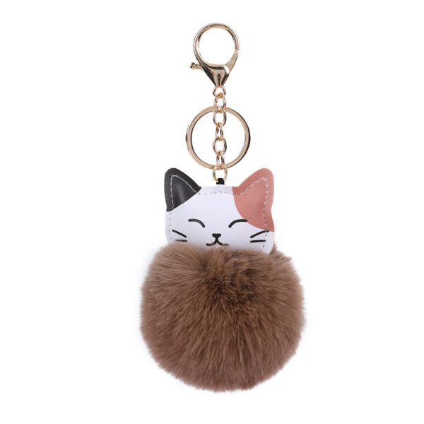 Wholesale Lucky Cat Imitation Rex Rabbit Fur Keychains