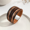 Wholesale Multi Gradient Mixed Color Leather Magnetic Buckle Bracelet