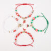 Wholesale Christmas Woven Adjustable Snowman Christmas Tree Old Man Deer Antler Bracelet