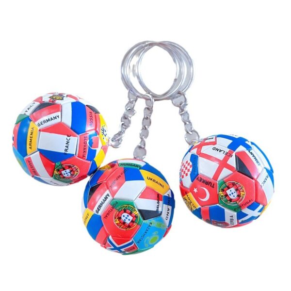 Wholesale Soccer Country Flag PVC Keychains