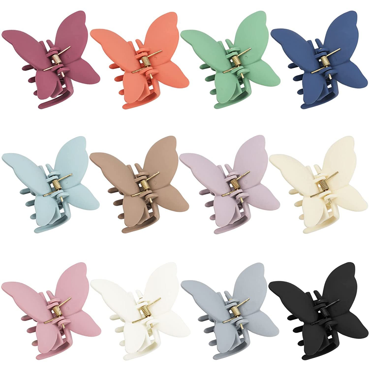 Wholesale Butterfly Frosted ABS Hair Clips