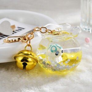 Lemon yellow / Love buckle chain + fish tank + Bell
