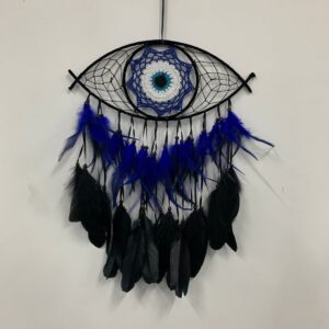 Ms9148f black double layer devil eye dream catcher / φ36*38