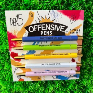 Aggressive pen (blue, green and white)