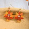 Wholesale Thanksgiving Retro Pumpkin Easter Opening Screen Turkey Maple Leaf Acrylic Earrings