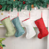 Wholesale Large Size Christmas Stockings Fence Hangings Burlap Gift Bags Christmas Tree Decorations
