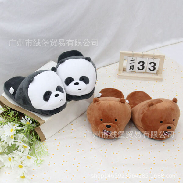Wholesale Cartoon Animal Plush Cotton Slippers