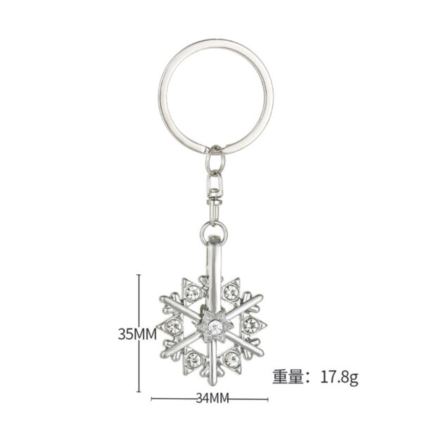 O1CN01bzjbob2CMH8VV3uSA_1625548459-0-cib Wholesale Rotatable Diamond Snowflake Keychain