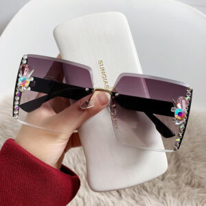 Factory Straight Hair] / B05-1 graceful-8859#[gradient gray] diamond-encrusted