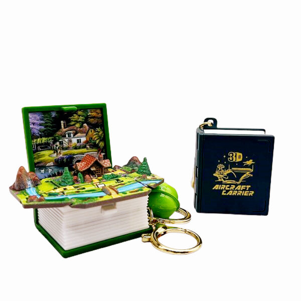 O1CN01c09hvZ27mJbAaMvmp_2201234717839-0-cib Wholesale 3D Stereo Explosive Book Magic World Magic Book Plastic Keychains