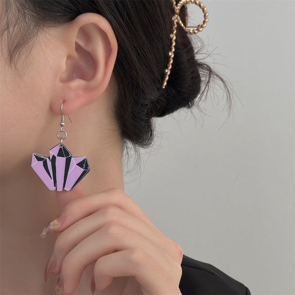 Wholesale series Bat Skeleton Acrylic Earrings
