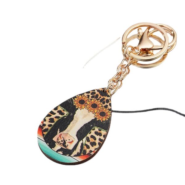 O1CN01c0Mqa61Bs2qP8Pavl_0-0-cib Wholesale Western Leopard Cow Sun Flower Metal Keychain