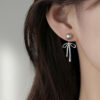 Wholesale Vintage Pearl Bow Metal Stud Earrings
