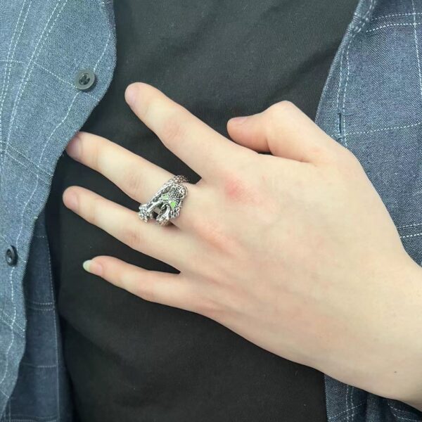 Wholesale Silver Plated Dragon Hip Hop Metal Rings