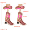O1CN01c2hgEp2LDsZDdp2eB_2206398079659-0-cib Wholesale Western Style Drip Oil Diamond-encrusted Denim Boots Exaggerated Temperament Colored Diamond Denim Hat Personalized Earrings
