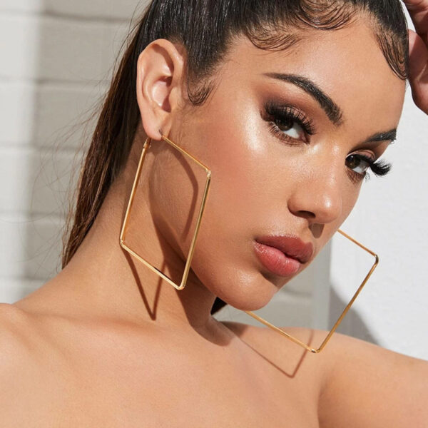 Wholesale Geometric Rhombus Alloy Earrings