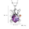 Wholesale Elephant Heart Colorful Crystal Necklace