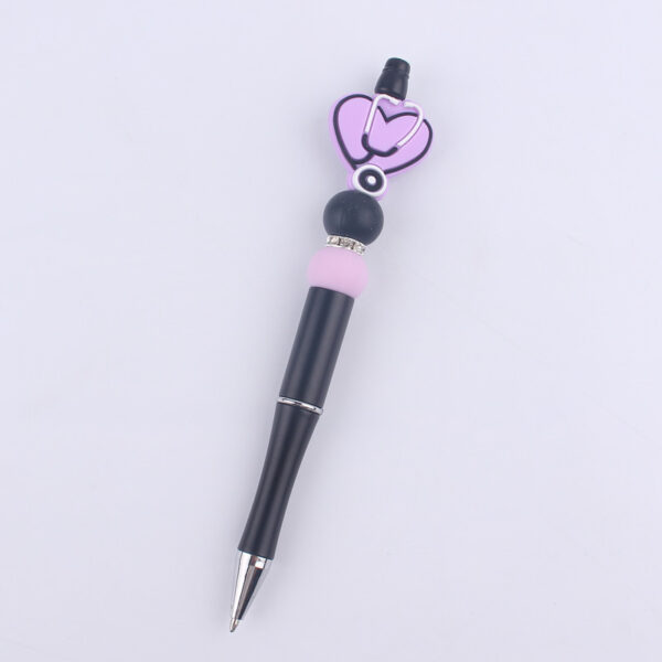 Wholesale Handmade Bead Pen Stethoscope Love Silicone Ballpoint Pen