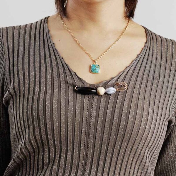 Wholesale Turquoise Plated 18K Gold Chain Pendant Necklace