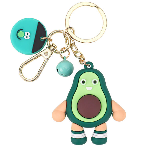 Wholesale PVC Avocado Orange Lemon Keychain