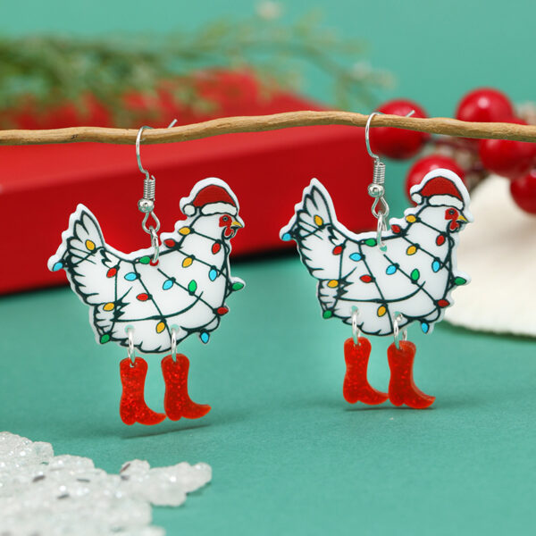 O1CN01c5TBUj21msSRNS6yP_1121057028-0-cib Wholesale Christmas Exaggerated Christmas Hat Animal Acrylic Earrings