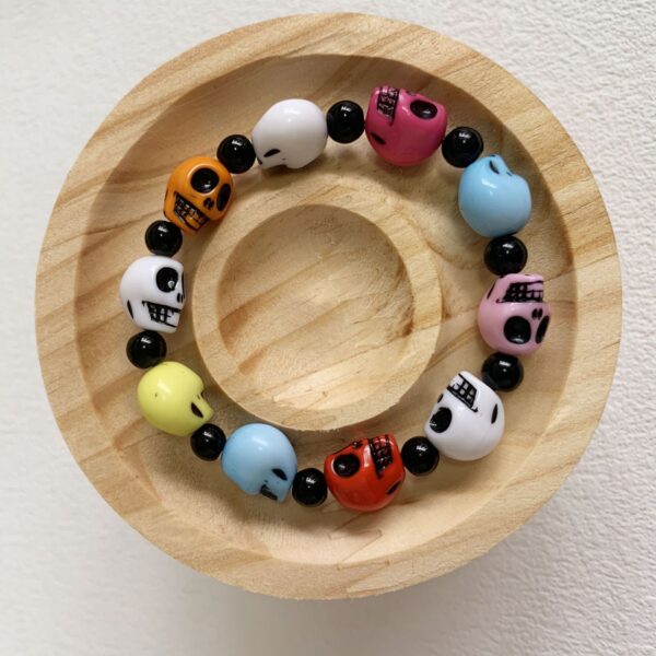 Wholesale Halloween Skull Resin Bracelet