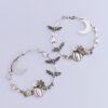 Wholesale Gothic Star Moon Pumpkin Bat Large Hoop Alloy Earrings