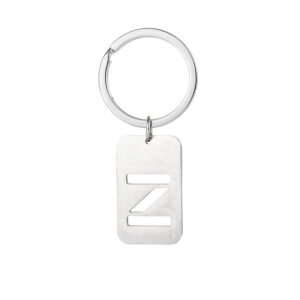 Military card hollow-out letter keychain-Z