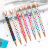 Wholesale Metal Glitter Love Heart Rotating Ballpoint Pen