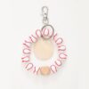 Wholesale Sports Style Baseball Wooden Bracelet with Wood Chip Keychain