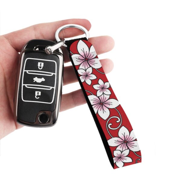 Wholesale Webbing Boho Tie Dye Lanyard Keychain