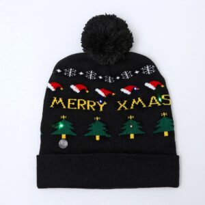 Knitted Hat [Black Christmas Tree]]