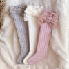 Wholesale Bow Knot Lace Baby Knee Medium Length Sock Chemical Fiber Sock