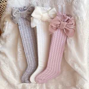 O1CN01c9YBgs22wmVUT1LTG__2533957185-0-cib Wholesale Bow Knot Lace Baby Knee Medium Length Sock Chemical Fiber Sock