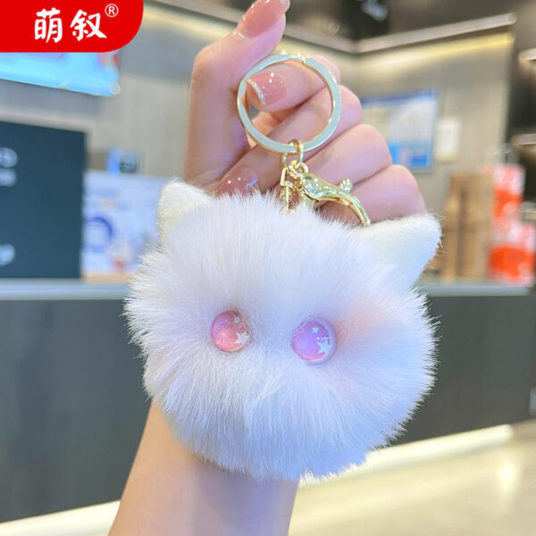 Wholesale Plush Kitten Head Keychain
