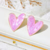 O1CN01cBW5ym1o5k80cH5MB_2200827845174-0-cib Wholesale Candy Color Oil Dripping Color Big Heart Earrings
