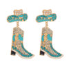 O1CN01cBllAj2LDsZMGCZ3O_2206398079659-0-cib Wholesale Western Style Drip Oil Diamond-encrusted Denim Boots Exaggerated Temperament Colored Diamond Denim Hat Personalized Earrings