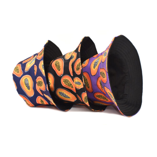 Wholesale Papaya Printed Polyester Bucket Hat