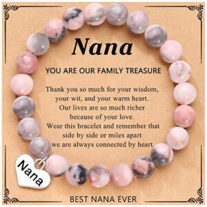 Nana card + pink zebra love bracelet