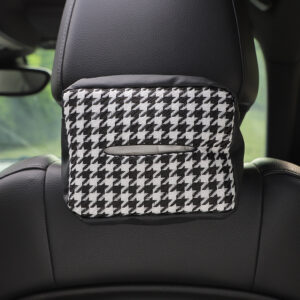 Knitted houndstooth simple black and white parquet tissue box