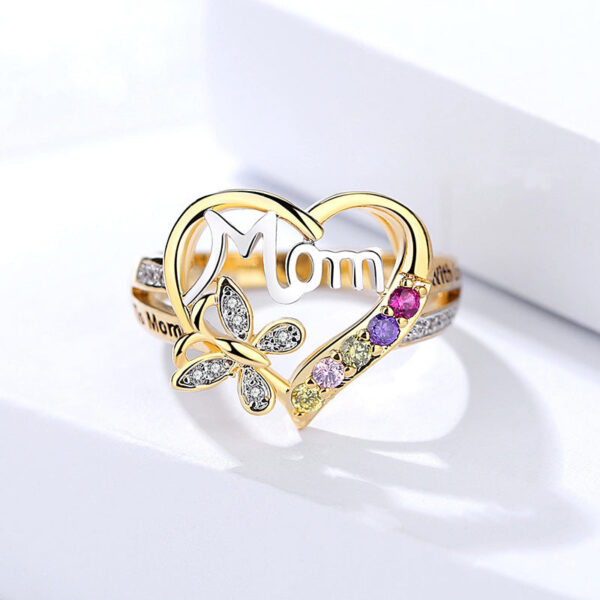 O1CN01cDSKvw1LOPCvfw2Rn__2211005661289-0-cib Wholesale Mother's Day Diamond Butterfly Alloy Rings