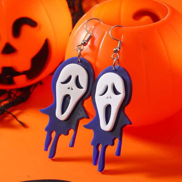 Wholesale Halloween Ghost Vampire 3D Acrylic Earrings