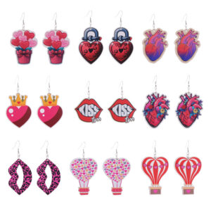 O1CN01cGJiin1G1tscWte7Q__2024060563-0-cib Wholesale Valentine's Day Pink Series Love Hot Air Balloon Dwarf Wooden Earrings