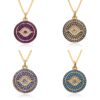 Wholesale Creative Exaggerated Round Devil Eye Necklace Clavicle Chain