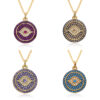 Wholesale Creative Exaggerated Round Devil Eye Necklace Clavicle Chain