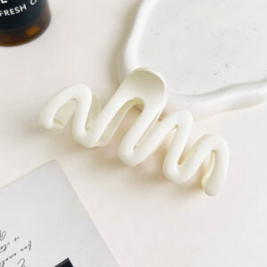 11cm wave-frosted milk White / Metal