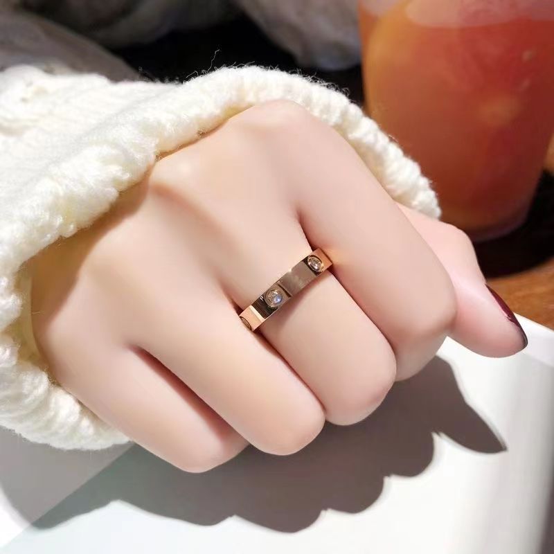 Wholesale Diamond Titanium Steel Ring