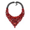 Wholesale Hollow Multi-color Alloy Diamond Necklace