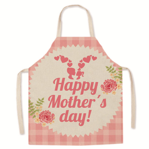 Wholesale Mother's Day Printed Apron Anti-Stain Linen Apron Home