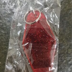 Translucent red (glitter) room card